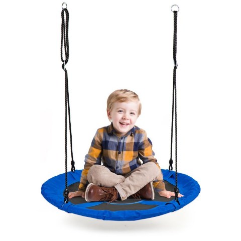Ø 100 cm Padded Fabric Crows Nest Swing with Adjustable Ropes NEST SWING seat for Kids Adults Canvas Nest Extra Large Seating_03